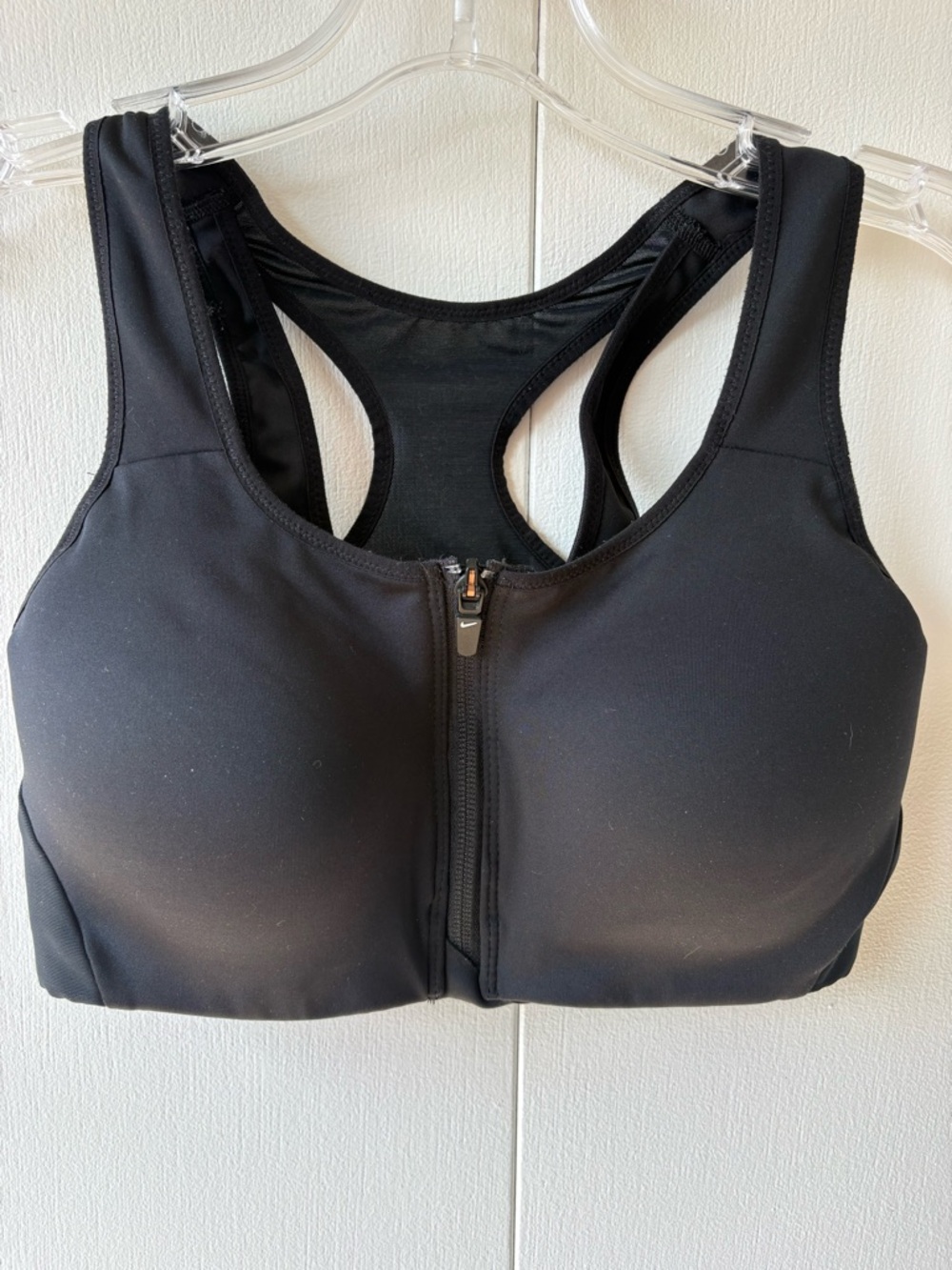 Nike Front-Zip High Support Sports Bra - Black Size Small